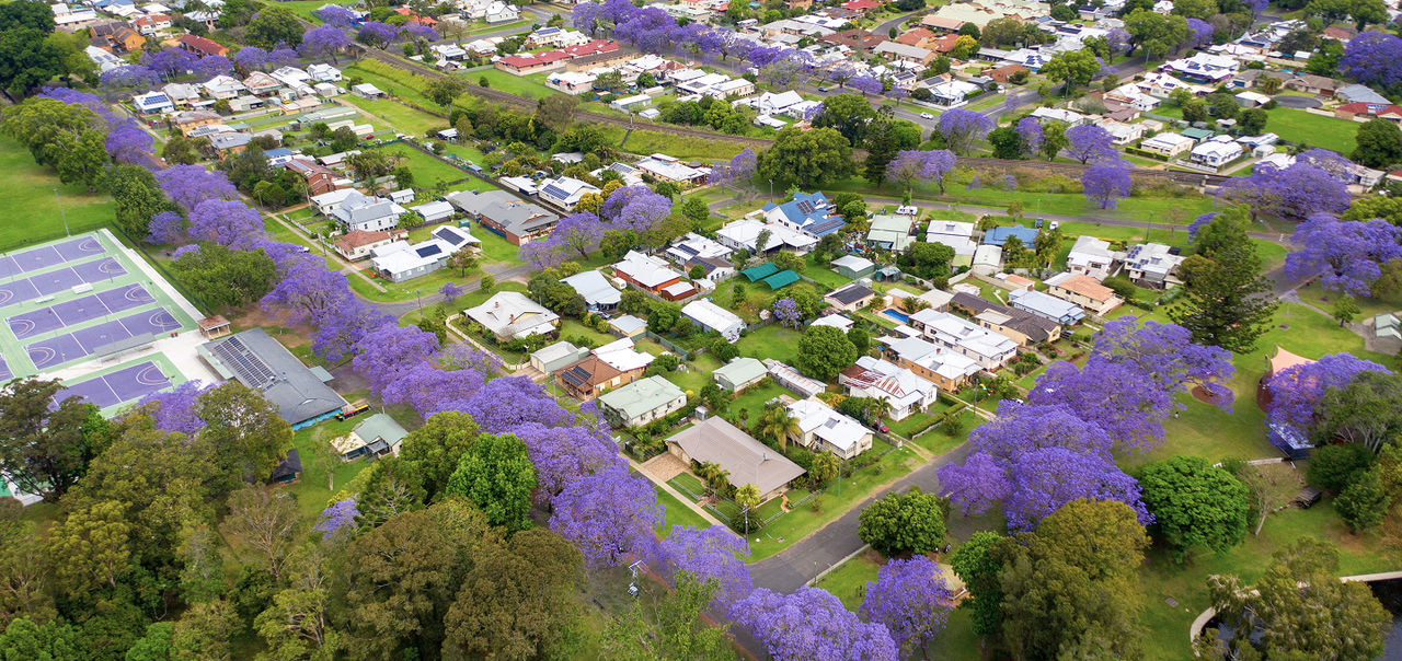 aerial view of South Grafton