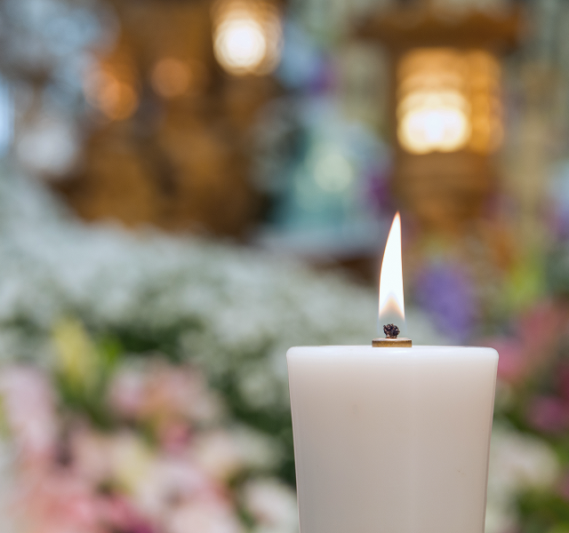 lit candle